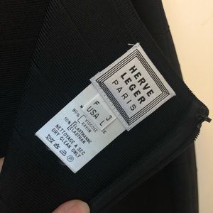 Herve Leger black bandage skirt
